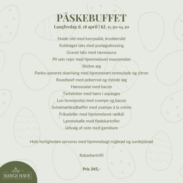 Påskebuffet langfredag